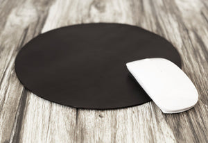 Leather Mouse Pad Circle - 8 colors available
