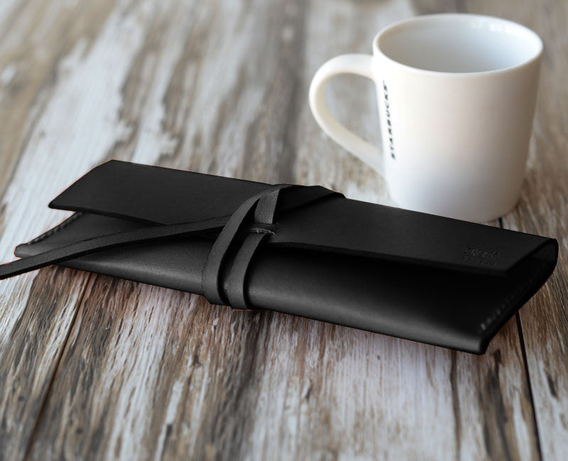 Leather Pencil Pouch #205 - Black