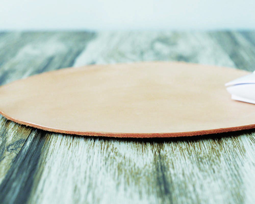 Leather Mouse Pad Circle- 8 colors available