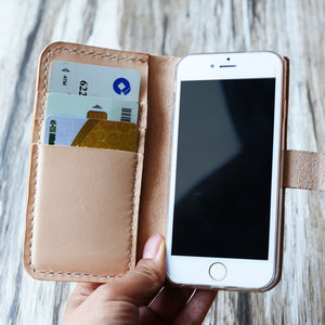 Personalized iPhone Wallet Case Wristlet - Nature Tan - 408H