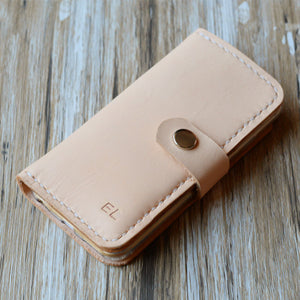 Personalized iPhone Wallet Case Wristlet - Nature Tan - 408H