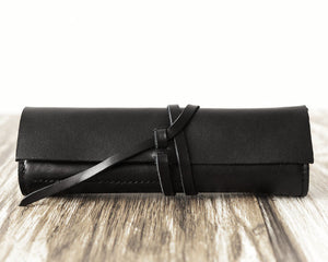 Leather Tool Roll #206 - Black