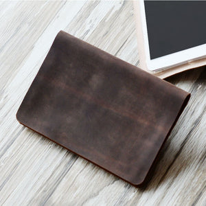 Handmade iPad Leather Case With Detachable Apple Pencil Holder - 602B - Distressed Brown