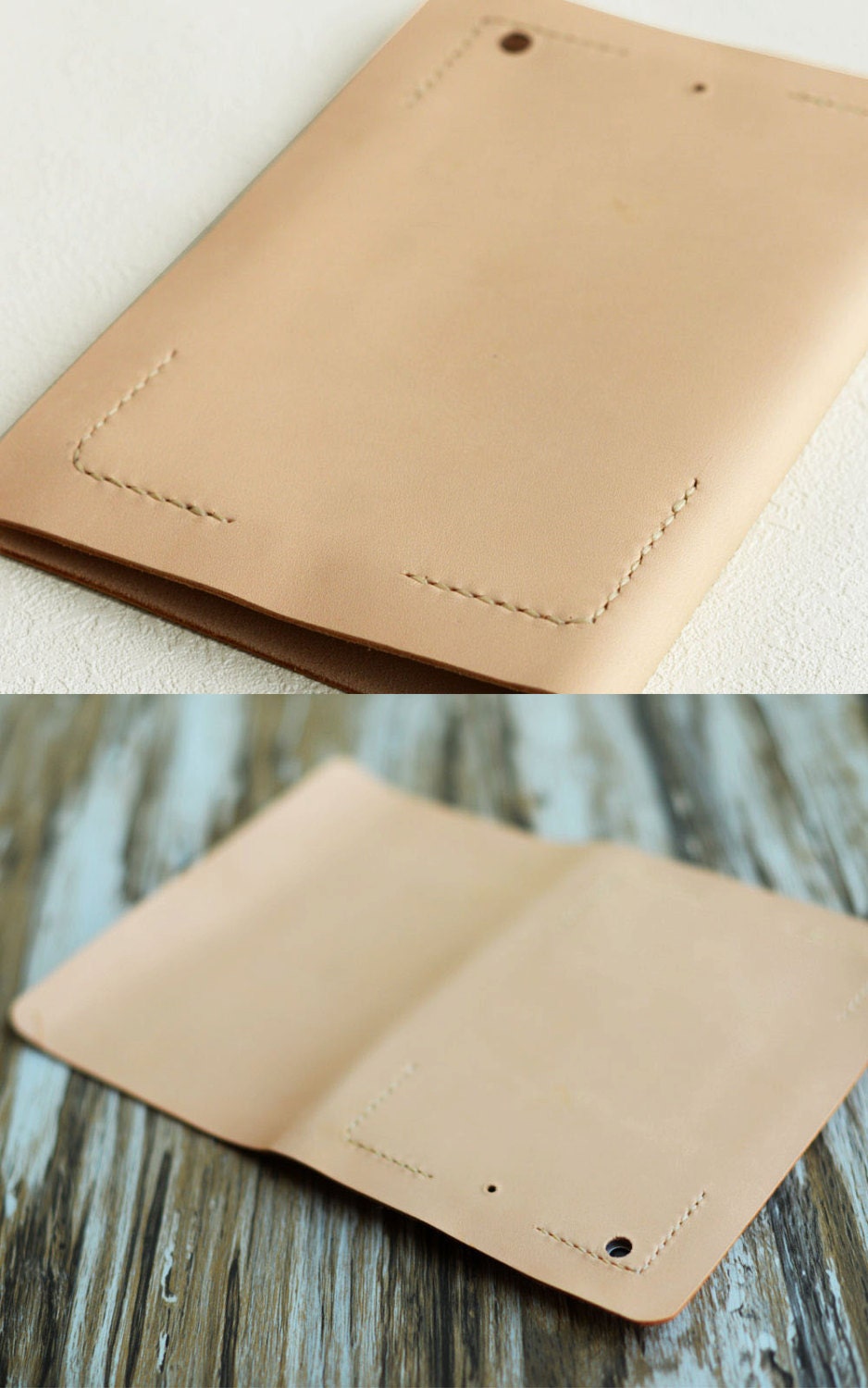 Handmade iPad Leather Case - 602 - Nature Tan