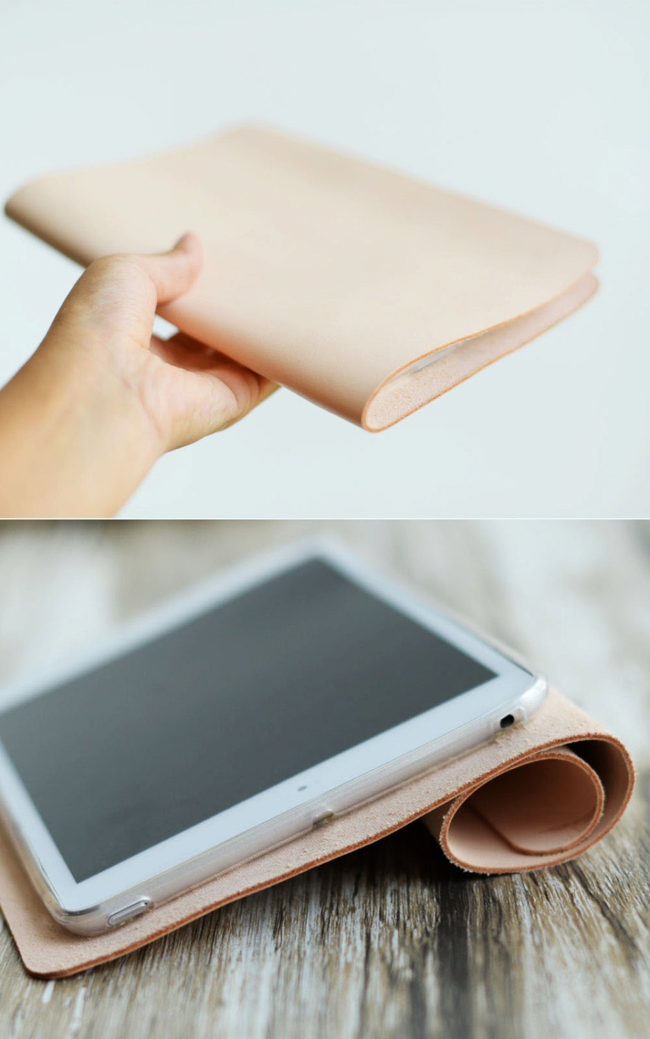 Handmade iPad Leather Case - 602 - Nature Tan
