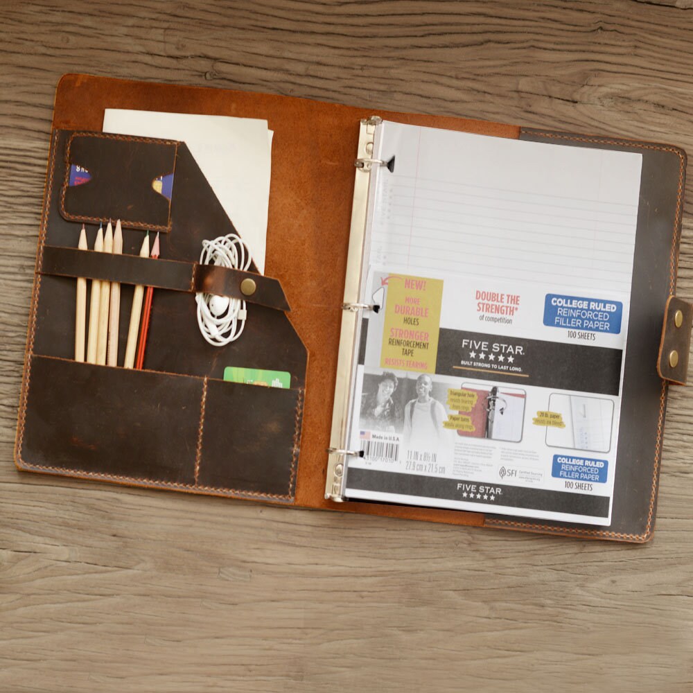 leather portfolio binder