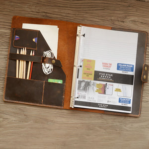 leather portfolio binder