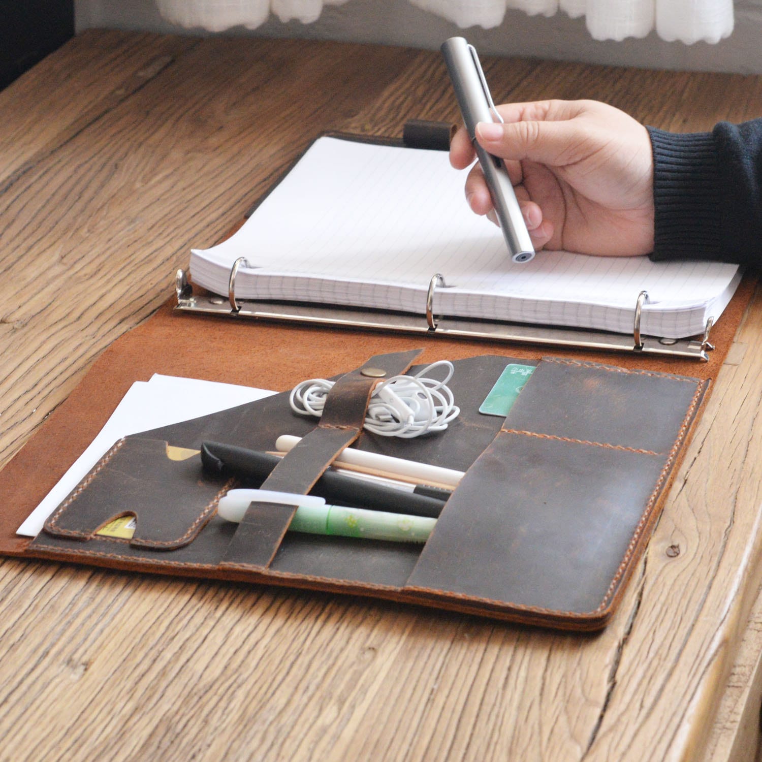 leather portfolio binder