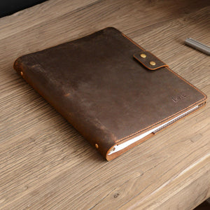 Personalized leather Binder 3-Ring, 8.5 x 11 refillable paper, Leather portfolio, Leather Business Folio, Work portfolio, D711