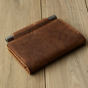 Handmade Field Notes Notebook Cover - Pocket Size - Distressed Brown | 304