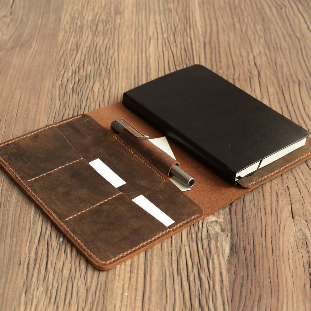 Handmade Moleskine Notebook Cover - Large Size - Brown | 306-2