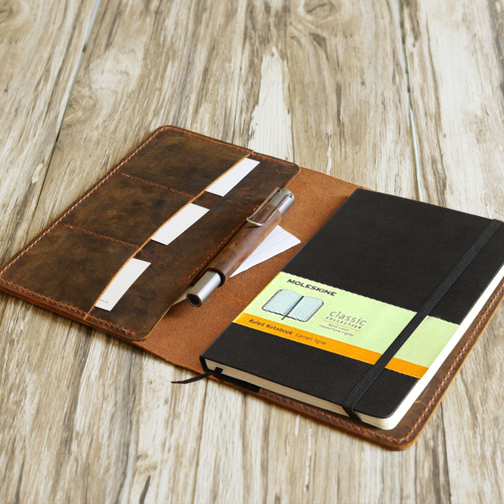 Handmade Moleskine Notebook Cover - Large Size - Brown | 306-2