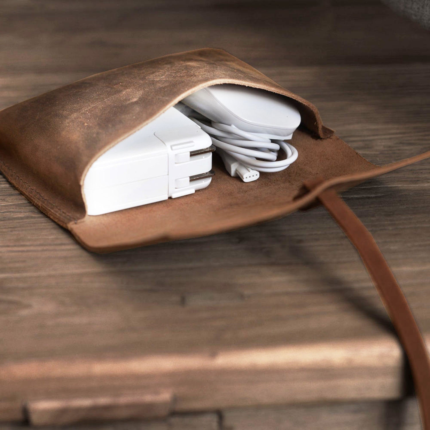 Handmade Personalized Leather Storage Pouch Bag Case