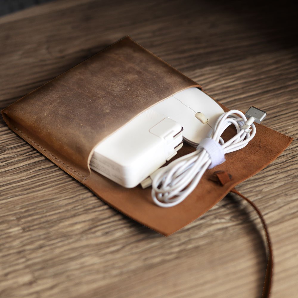 Handmade Personalized Leather Storage Pouch Bag Case