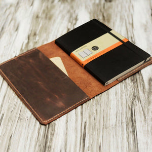 Handmade Moleskine Notebook Cover - Large Size - Brown | 305M
