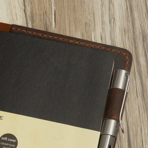 Handmade Moleskine Notebook Cover - Large Size - Brown | 307M