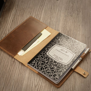 Handmade Composition Notebook Cover - Brown | 307C