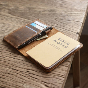 Handmade Field Notes Notebook Cover - Pocket Size - Brown | 308