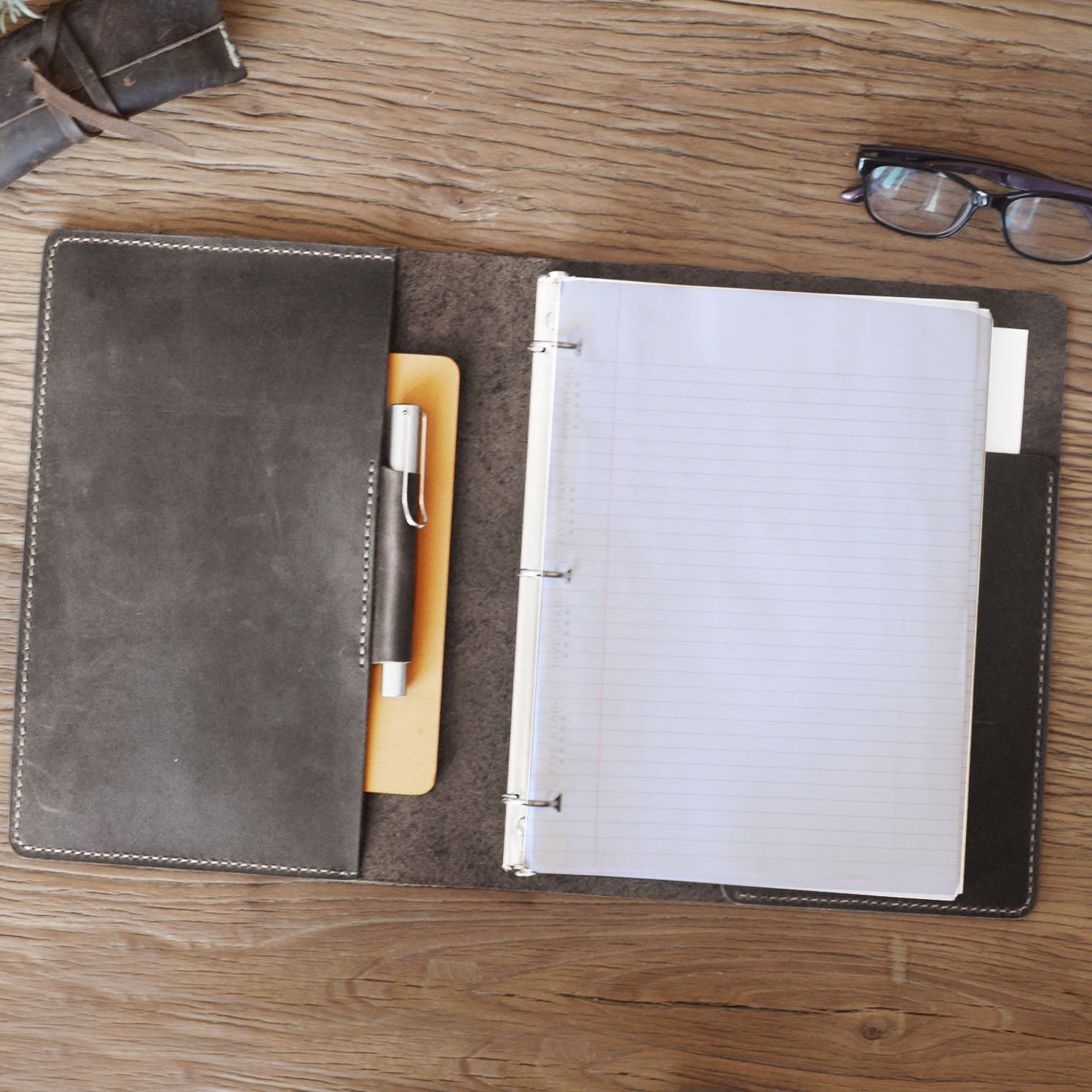 Leather 3 Ring Binder Portfolio