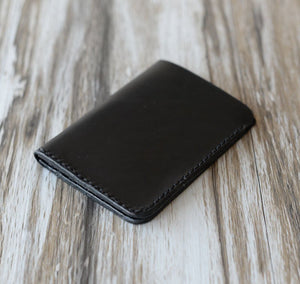 Slim Leather Men - Women's Billfold Wallets - Black