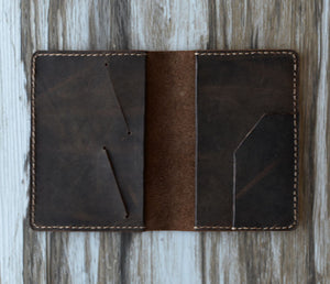Leather Passport Cover - Leather passport Wallet 105 / Men passport case / Leather Passport holder / Passport keeper
