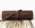 Leather Pencil Case Roll - Distressed Brown