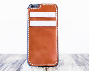 iPhone 6 case iPhone 6s wallet case iPhone 6 Plus case monogram iPhone 6s Plus leather iPhone 6 leather case card holder - orange