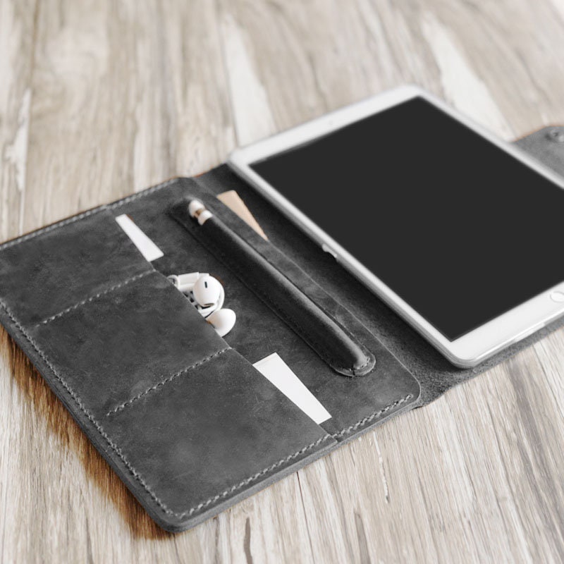 handmade-ipad-leather-portfolios-with-apple-pencil-holder-grey-601b-gm