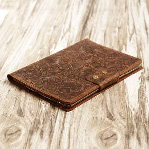 handmade-ipad-leather-portfolios-with-apple-pencil-holder-tooled-brown-601cp2-gm