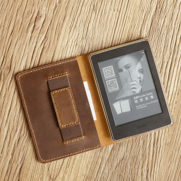 Leather Kindle Paperwhite / Kindle Case with handle strap