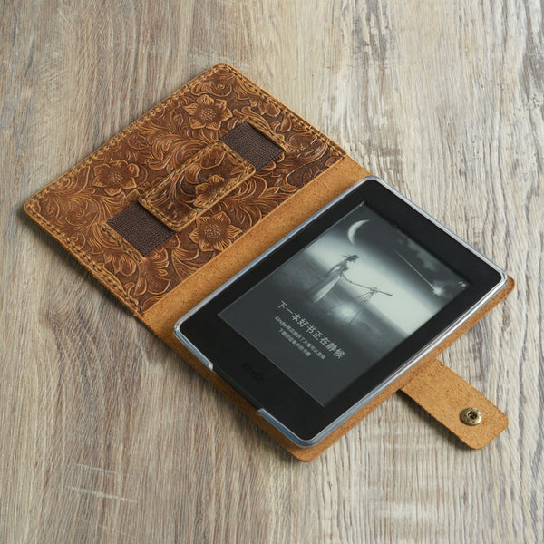 Leather Kindle Paperwhite / Kindle Case with handle strap