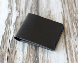 Leather Wallet #106 - Black