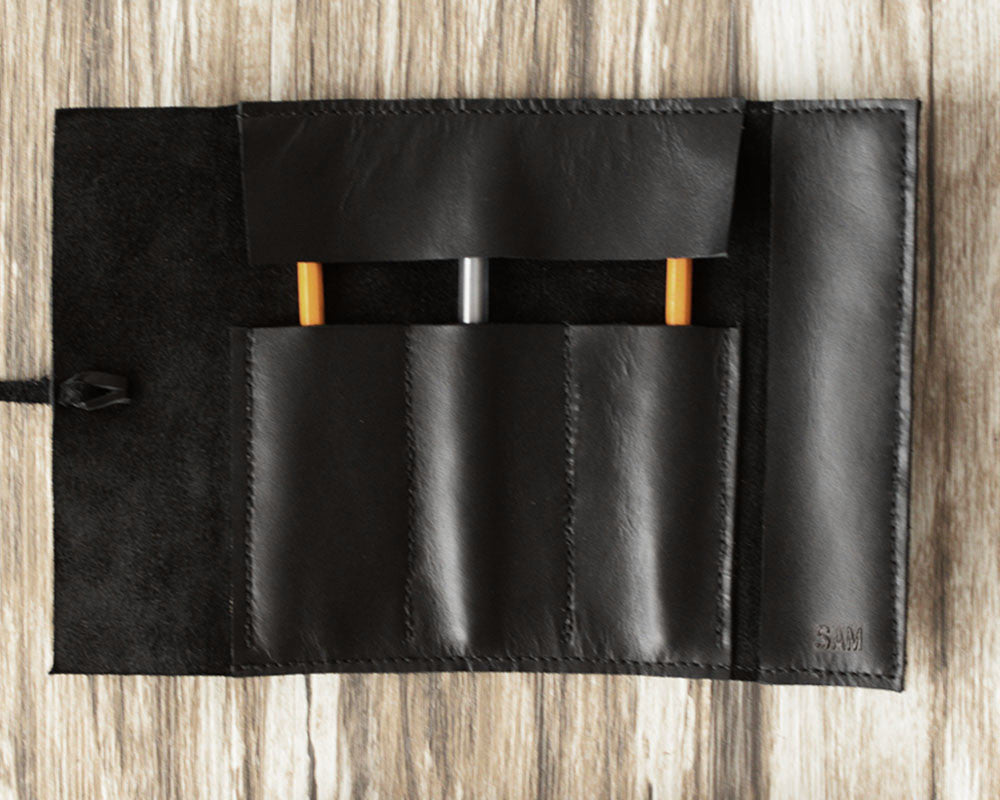 Leather Tool Roll #206 - Black - Extra Studio