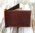 Leather Money Clip Billfold Wallet - Dark Brown