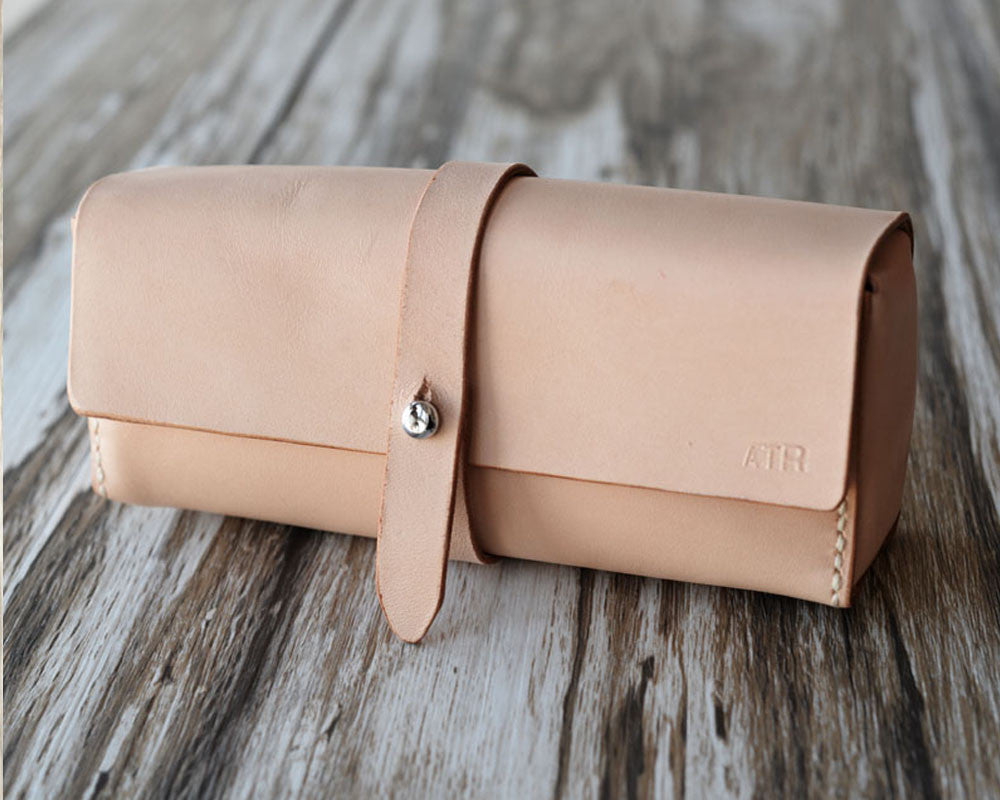 Leather Dopp Kit #204 - Nature Tan