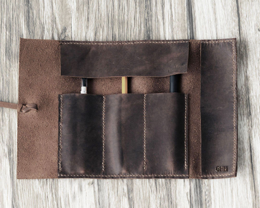 Leather Tool Roll #206 - Distressed Brown