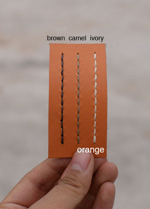 Leather Pen Case - Orange - 204