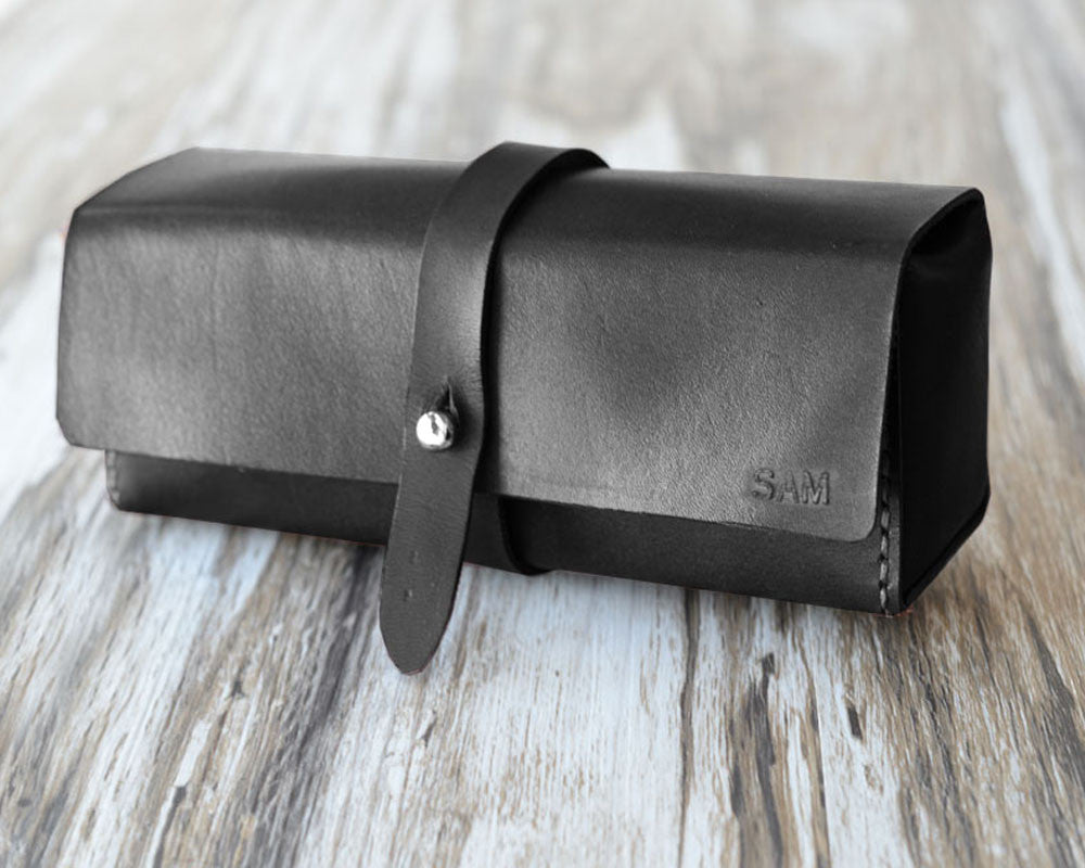 Leather Dopp Kit #204 - Black