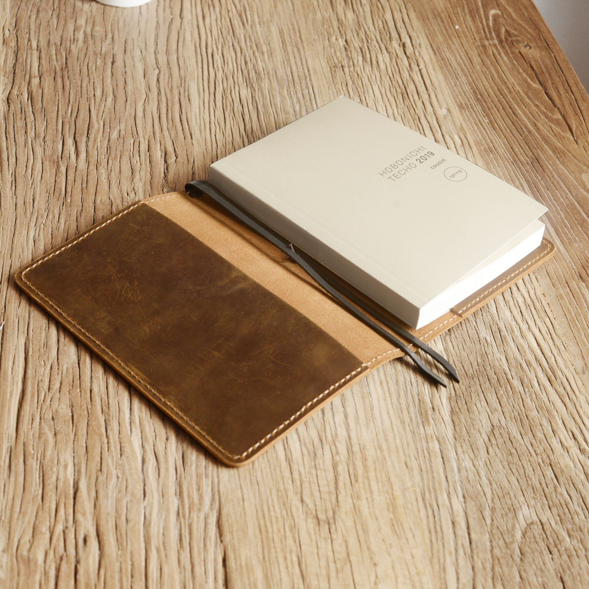 Leather Hobonichi Cousin A5 Planner Cover - Brown