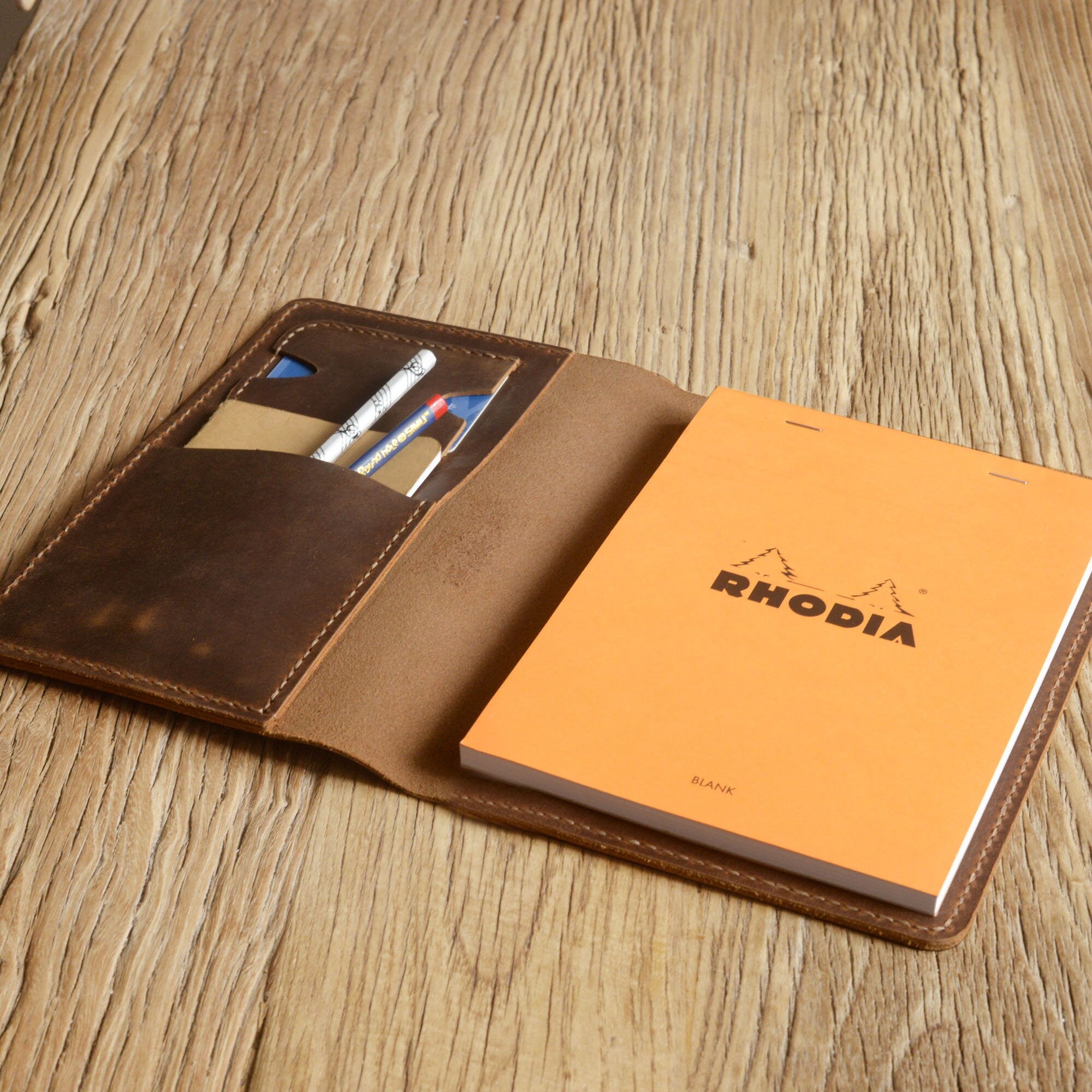 Rhodia A5 Grid Paper Architect Notepad Faux Leather 5/5 5mm Art Notebook  Pad