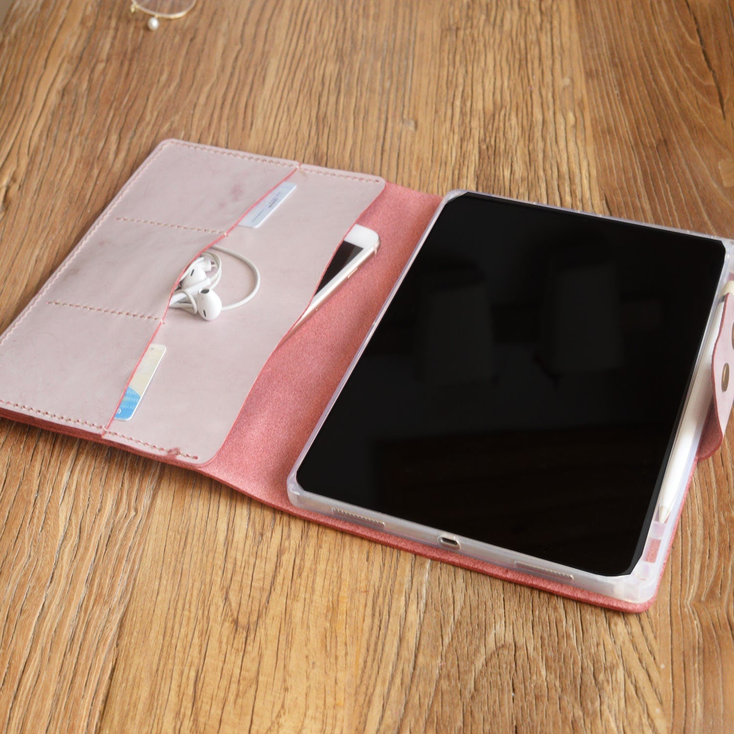 Personalized Leather iPad Mini 6 / Mini 5 Case / iPad 10.2 Case / 10.5 /  iPad 9.7 / Pro 12.9 / Portfolio Case With Apple Pencil Holder 