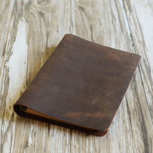 Refillable Leather Ring Binder Notebook Cover
