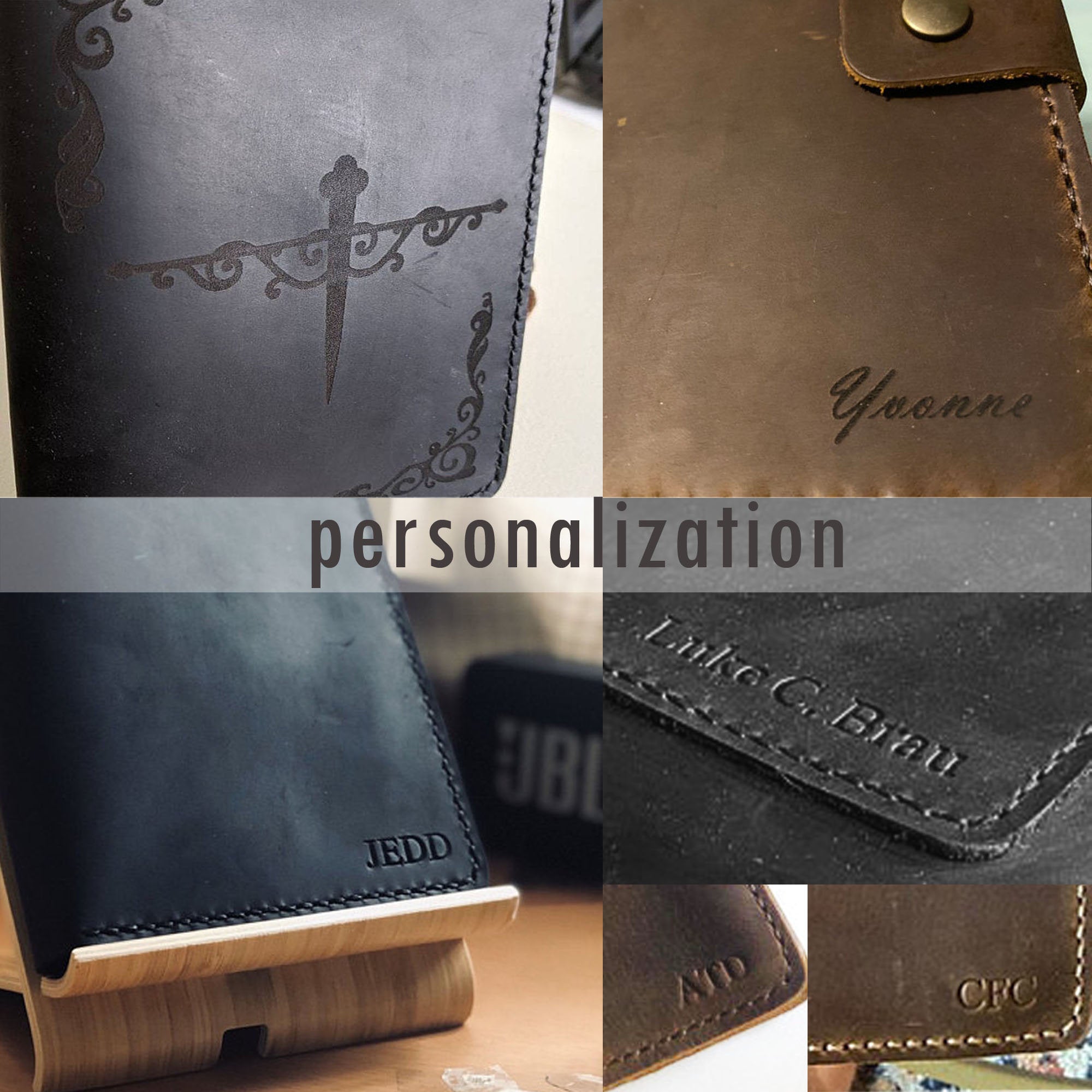 Personalized A5 leather binder notebook / A5 leather organizer  Planner/travel refillable notebook - NBA505C