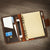 Distressed Leather Journal A5 Ring Binder Travel Organizer Notebook