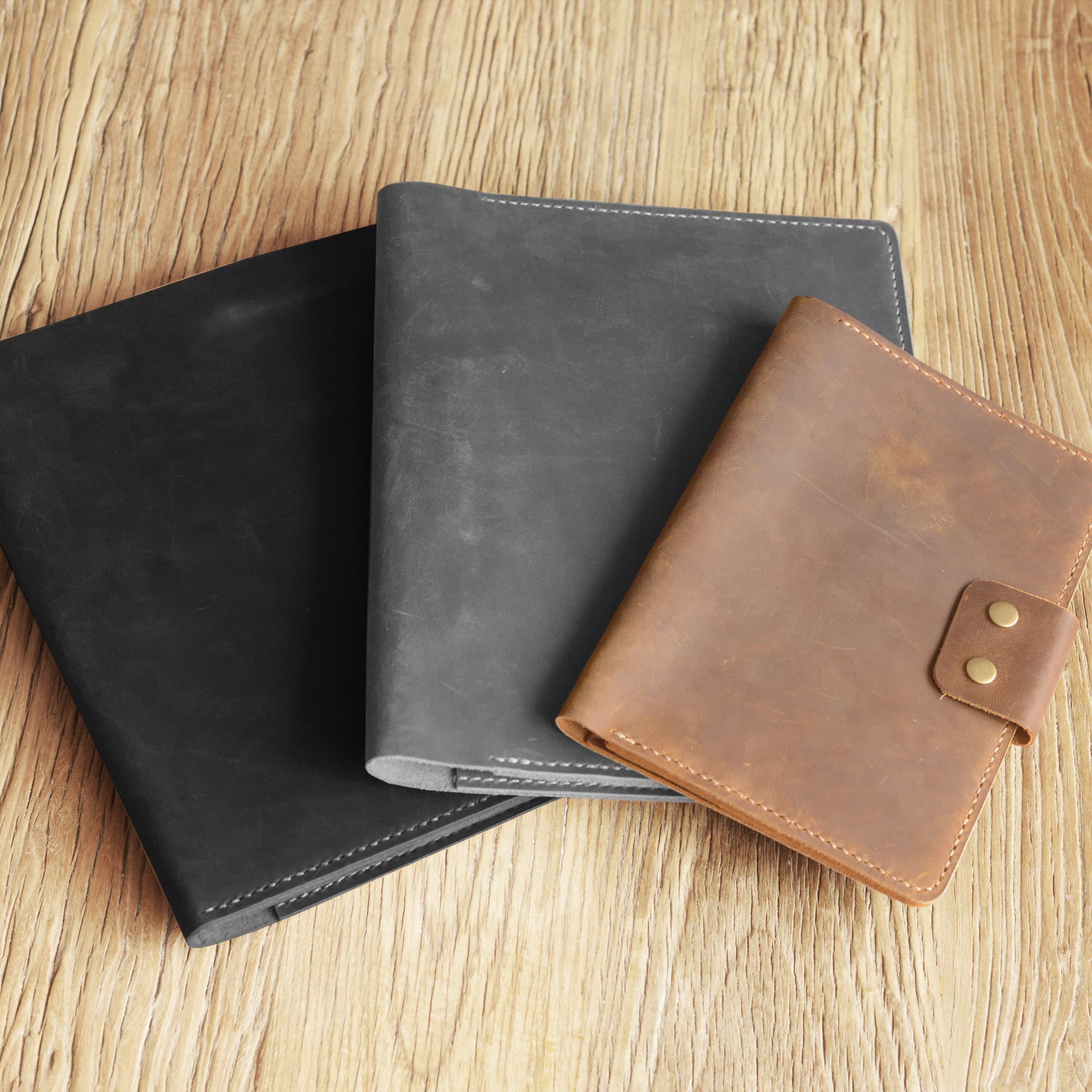 Personalized Leather Cover Portfolio for RHODIA Pad No 16 A5 Size /  5.8x8.3/ 314R16 