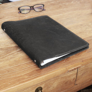 Leather 3 Ring Binder Business Portfolio