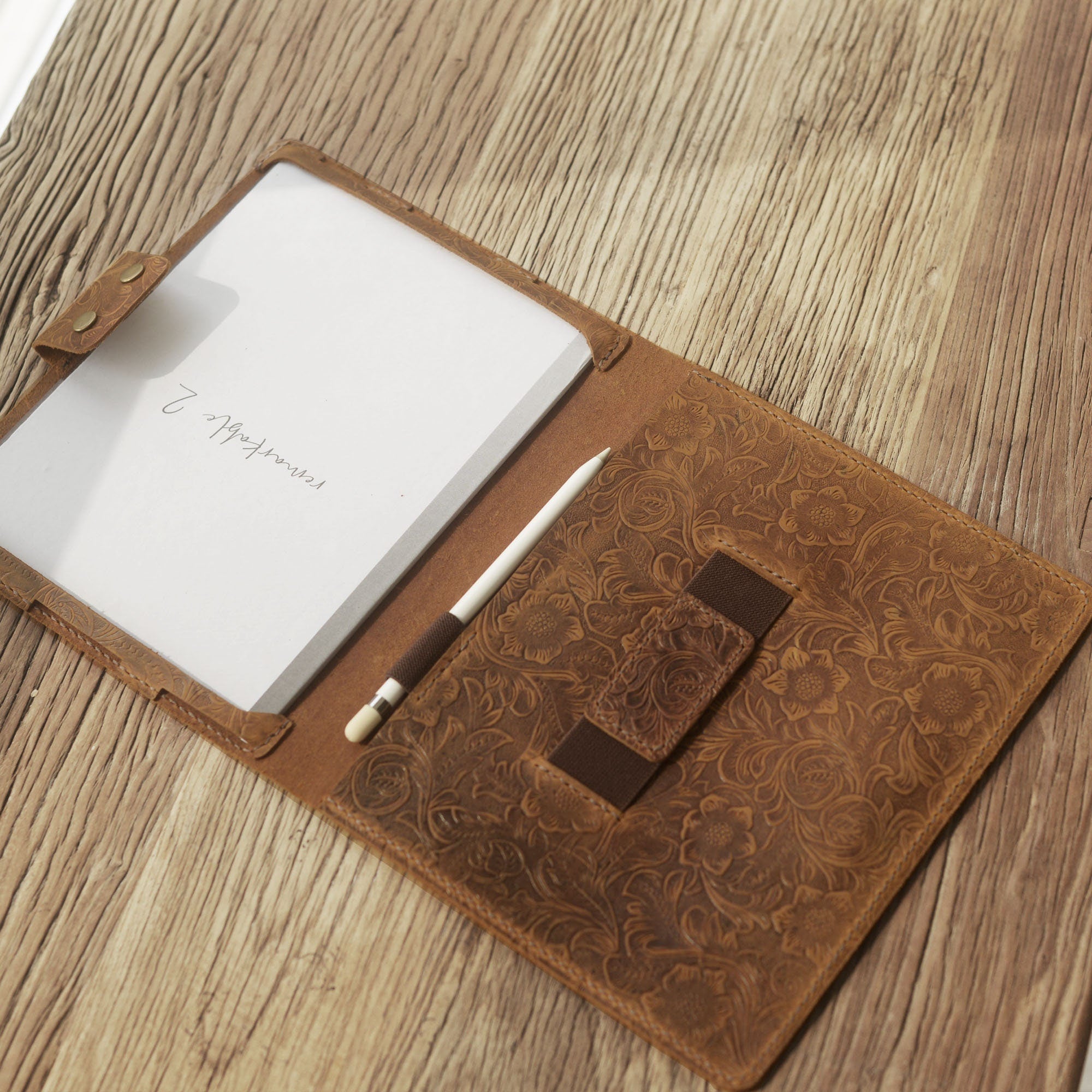 Tooled leather remarkable 2 tablet case – DMleather