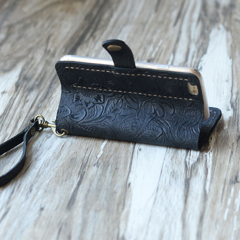 Bocasal Crossbody Wallet Case for iPhone 15 Pro Max, RFID Blocking PU  Leather Zipper Handbag Purse