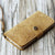 Tooled Leather iPhone Wallet Case - Tan
