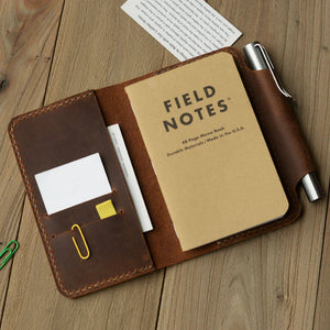 pocket size field notes notebook pen holder - Distressed Brown 302